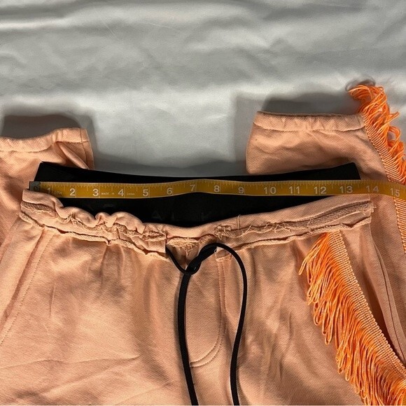 Koral Pompano Orange Size S Station Sweatpant Gym Fringe Dance Lounge Maximalism - Picture 5 of 8
